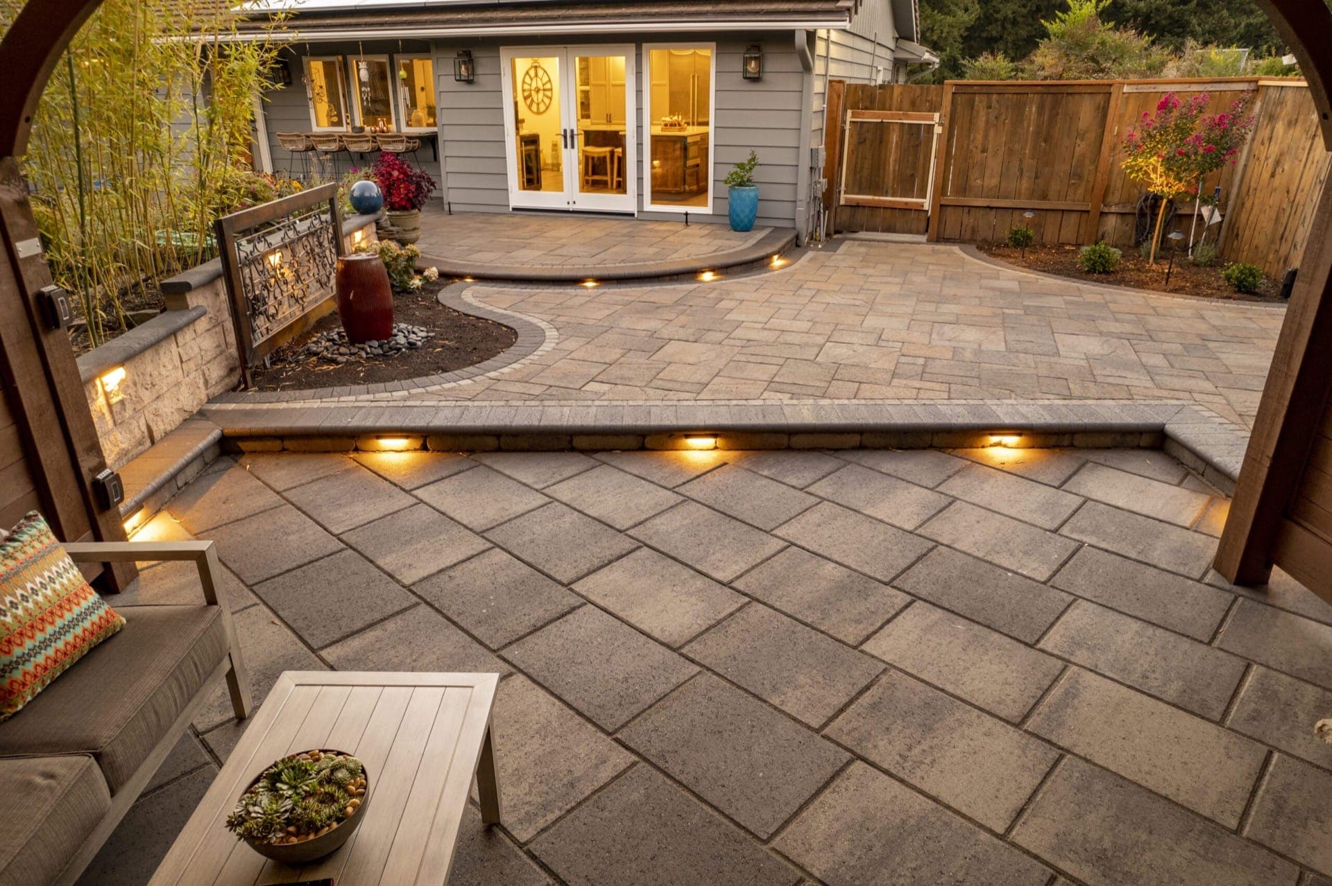 Multi-Level Patio with Lighting