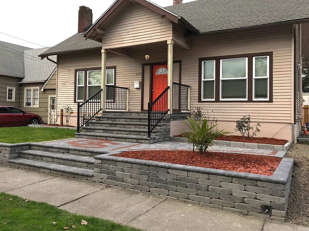 Front Entry Walkway & Retaining Walls