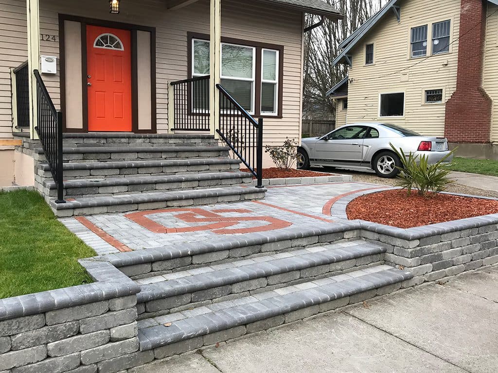 Front Entry Steps & Retaining Walls